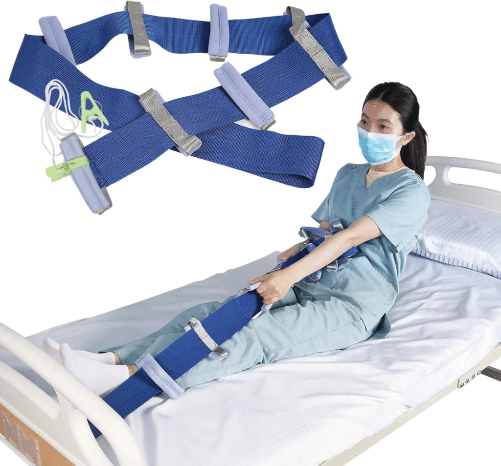 Ehucon Bed Ladder Assist Pull Up Straps with 8 Hand Loops