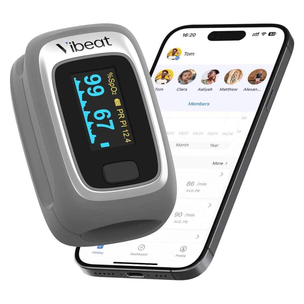 Vibeat Fingertip Pulse Oximeter with Bluetooth